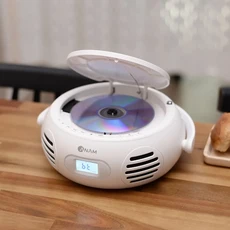 아남 포터블 CD플레이어 A-350L 무드등 FM라디오 레트로 무선 블루투스 스피커 USB MP3