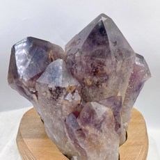 田芯精品 紫黃水晶城堡擺件 千層鱷魚骨幹紫晶簇 大型能量晶石, 1個