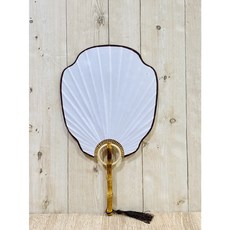 正大筆荘 竹根扇 白宣燈籠海棠扇子 國畫書法, 1個, 《竹根燈籠團扇 白箋》, 白色