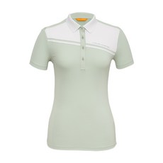 루이까스텔 여성 사선 보더 요꼬에리 티셔츠_3LCTS544Q