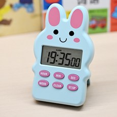 에코럭키 알람시계 타이머 쿠킹 공부 작업 시간체크 탁상용 자석부착식 겸용, 1개, 스카이토끼 타이머