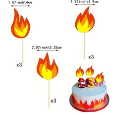 불꽃 케이크 생일 축하 웨딩 컵케이크 차 베이킹 디저트 장식, 1개, 1. 12pcs in one set