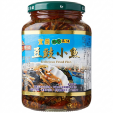 康成食品 宜蘭地方美味 豆鼓小魚 390G±5% 固形物280G±5%, 1個, 豆鼓小魚390G