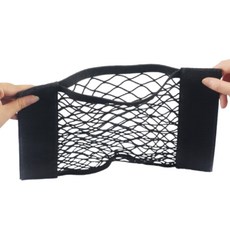 더블메쉬네트 6cm고정밴드포켓 60cm 1개입 고탄력나일론 탈부착 적재함망 블랙, 1개