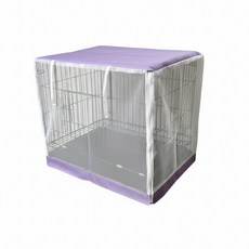 -Nicole寵物-狗籠配件 防蚊套（2尺/2.5尺/3尺）籠套 狗籠罩 遮雨棚 籠罩子 蚊帳 貓籠罩 貓籠套 蚊帳布, 紫色, 1個