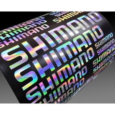 커팅 시마노 shimano 로고 홀로그램 낚시 스티커 11종 세트 방수, 미러실버