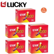 1-10롤 35mm 필름 LUCKY C200 컬러 ISO200/24 ° 코닥 카메라 M35/H35/M38/F8/F9용 36장 롤당, 01 5 Rolls