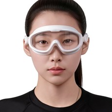 시에투 성인용 고글 물안경 김서림 방지 보관케이스 포함, 1개, 화이트