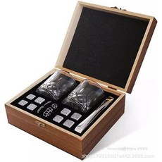 설 선물 위스키 세트 스톤 글라스크리스탈 벨벳, 1개, 기본 색상