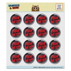 금요일 13일 로고 퍼피 버블 돔 스크랩북 크래프팅 스티커 Friday The 13th Logo Puffy Bubble Dome Scrapbooking Crafting Stick, 1.0 Inch Stickers, 미정