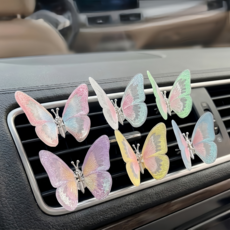 OFFCURVE 부착형 움직이는 나비 대시보드 차량용 인테리어 장식 전동 킥보드 액세서리, 1개, 6개 세트，믹스 컬러