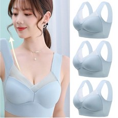 VEETIZ 여성 심리스 브라 3장세트 속옷 스포츠 브래지어 빅사이즈 노와이어 노라인 3P 1P