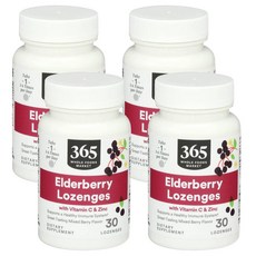 365 홀푸드마켓 엘더베리 아연 로젠지, 30정, 4개