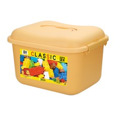 Corhand 大顆粒滑輪桶裝積木 230顆 (相容樂高得寶), 收納箱裝