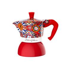 BIALETTI Dolce & Gabbana 聯名摩卡壺套裝，精緻圖案設計，高品質材料，咖啡愛好者首選, D&G 聯名電火款2杯份, 1個