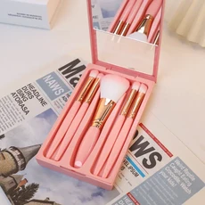 10pcs 미니 메이크업 브러쉬 세트 파우더 아이 섀도우 파운데이션 블렌더 컨실러 뷰티 도구 전문 용품, 1개