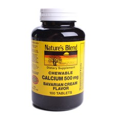 Nature's Blend 鈣質補充口嚼錠 巴伐利亞奶油口味 500mg, 1個, 100 件