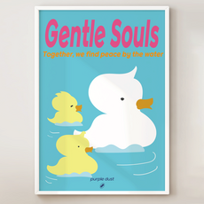 퍼플더스트 오리 그림 가족 포스터, 1.오리가족_A4, 포스터만