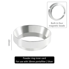 51MM 자기 커피 도징 링 알루미늄 에스프레소 Portafilter Barista 양조 Coffeeware, 03 KJ-FH01-58mmSliver