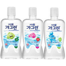 어린이가그린 아동가글 x/사과/딸기/청포도맛, 3개, 380ml