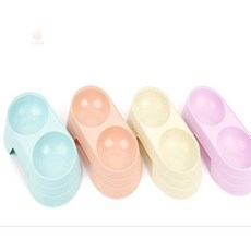 산프로컬렉션 2구 강아지 식기 애완용품 강아지그릇, 아이보리, 1