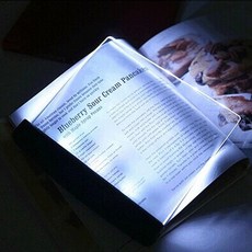 LED 북라이트 패널 독서등 독서라이트 악보라이트, 투명+블랙