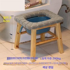 좌욕기 의자 변기 원목 간편한 화장실 등받이 체어 욕실, 조립 35강화변기두꺼운 매트 1개미끄럼, 1개