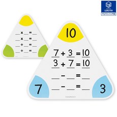 기초연산용 양면 학습 카드 트라이팩타 보드판 유치원 수학개념, 1개