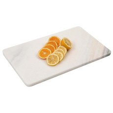 Adolif 화이트 대리석 도마 30.5 x 50.8cm(12 x 20인치) 대형 대리석 페이스트리 보드 미끄럼 방지 발이 있는 스톤 슬래브 - 결혼 선물 집들이 선물, 20"L x 12"W, 판다 화이트