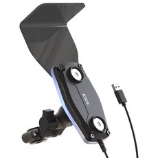 백케이 오토바이 자석거치대 USB타입 딱판 충전패드 백미러형 LED, 백미러형거치대, 블랙 백미러형거치대, 블랙