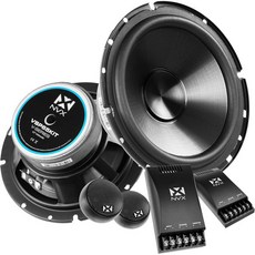 NVX® VSP60 6인치 프리미엄 자동차 스피커 600W 최대 200W RMS 2방향 6인치 동축 1인치 실크 돔 트위터 및 내장 X-오버 자동차트럭도어에 쉽게 설치 가능페, 6.5" Component System