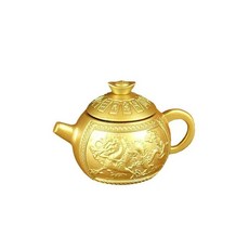 金屬龍鳳呈祥把把胡轉轉金元寶手把件金屬工藝品桌面解壓龍鳳壺, 1個, 沙金色龍鳳轉轉壺【單個無繩】:沙金色龍鳳轉轉壺【單個無繩】