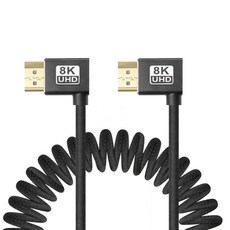 Uonecn 카메라용 4K 코일 HDMI 케이블 Atomos Ninja V용 HDMI 2.1 소니 A7iv용 48Gbps 8K 고속 HDMI 스프링 케이블 소니 a7sii