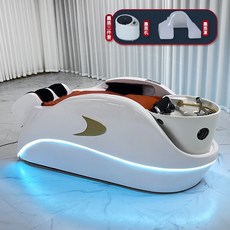 샴푸 안마의자 고급 전동 헤드스파 샴푸대 미용실 머리감는 의자 두피관리실 마사지 베드, C형세라믹바디마사지실리콘받침훈증, FREE