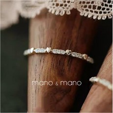 마노앤마노 슬림 큐빅 레이어드 반지 여자 실반지