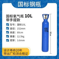 【合法經營】全鋼無縫氬氣瓶 小型氬弧焊便攜式提手6L/8L/10L/12L/14L國標家用鋼瓶, 熒光綠 氧氣瓶10L空瓶, 1個