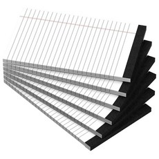 12.7 x 20.3cm5 x 8인치 리갈 패드 필기 패드 노트 패드 6팩 대학 유선 종이 패드 화이트 천공 노트 학교 사무실 가정용 프리미엄 메모장 30장/팩 4198, 6 Pack-White