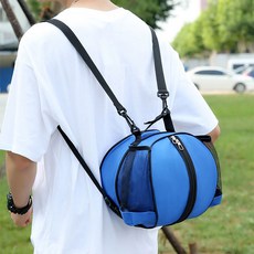 캠프맨 농구공 축구공 가방 스포츠 볼 케이스 다용도 백팩형, 퍼플, 1개