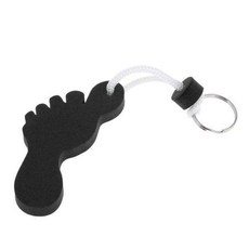 shangren 보트 요트 세일링 블랙에 대한 5xFoot 모양의 거품 안전 플로팅 키 링, EVA 거품, 블랙, 1개