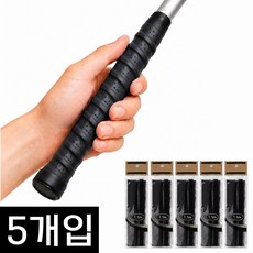 원앤미 쿠션 골프 테니스 배드민턴 그립 테이프, 5개, 블랙