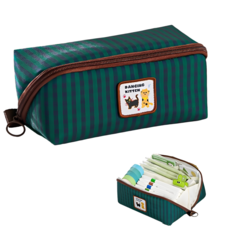 킵틸 오픈형 대용량 필통 올인원 수납 패브릭 펜파우치, 1개, 딥그린