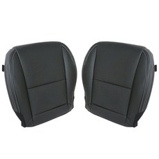 SecosAutoparts 운전석 및 조수석 좌석 교체 시트 커버 블랙 천공 가죽 화이트 라인 쉐보레 카마로 2010 2011 2012 2013 2014 2015와 호환