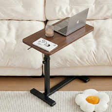 리빙체인지 높이조절 이동식 스탠딩 사이드 테이블, 02.월넛