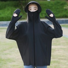 DFMEI 防曬衣女款夏季防紫外線電動車冰絲工裝薄款戶外遮陽外套開衫, XL(建議130-170斤)