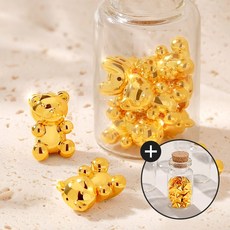 [골드팡] 24K 순금 통통젤리곰 오브제 +미니유리병 증정 (당일도착) 금거래소 금테크 기념주화 미니골드바 선물포장 소원행운 황금쌀 콩알 주물금