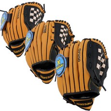 낫소 합피 야구글러브 우투용 GV1250, 1개, 브라운 + 블랙