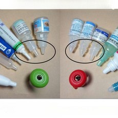 점안액 점안 보조도구 건조 눈물 넣기 인공눈물 고정 작은 구멍 얇은눈약병, 작은 구멍+큰 구멍 (약병용) 보관함 포함, 1개, 1개입