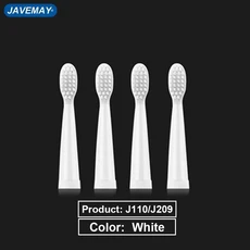 JAVEMAY J110 / J209용 전동 칫솔 헤드 소프트 브러시 민감한 교체 노즐, 01 J110   J209 (White)