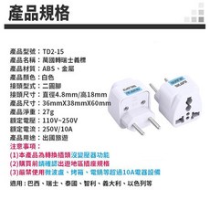 板橋現貨【萬國轉瑞士義標】全球萬用轉換插頭插座.出國旅行旅遊.插座轉接頭轉換頭250V.義大利【傻瓜批發】TD2-15, 1個, (TD2-15)萬國轉瑞士義標