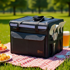 라발스 소프트 쿨러백 보냉백 보온백, 45L, 블랙